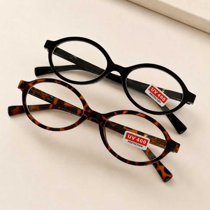 Lentes Oval Transparentes Negro