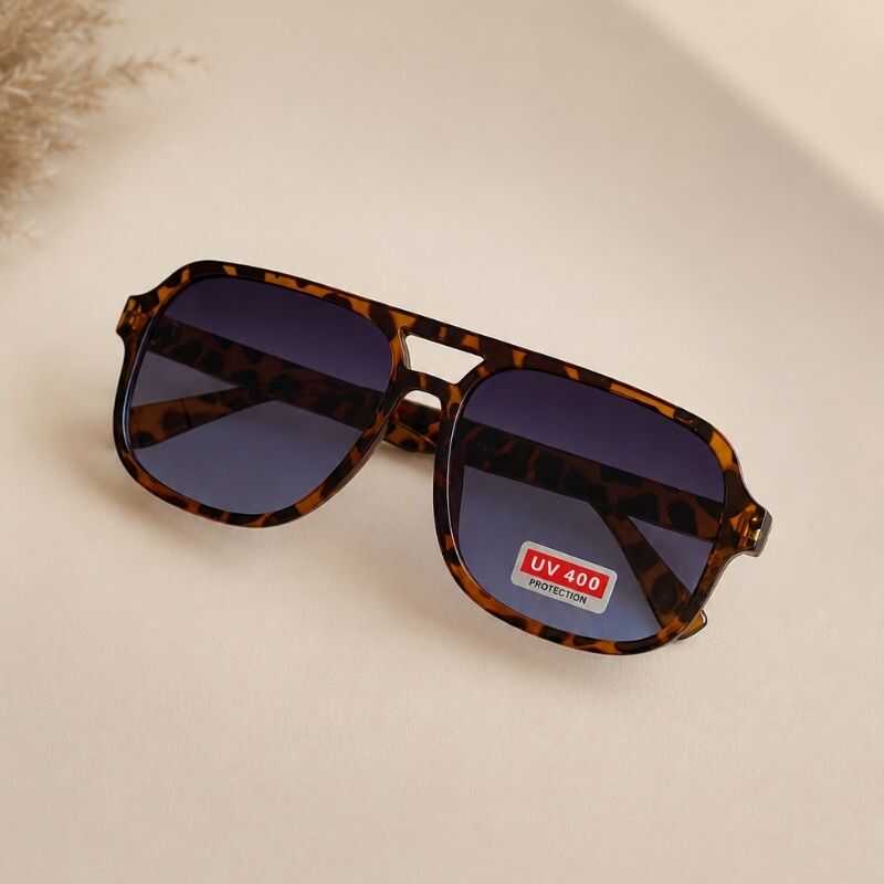Lentes Aviador Animal Print Azul