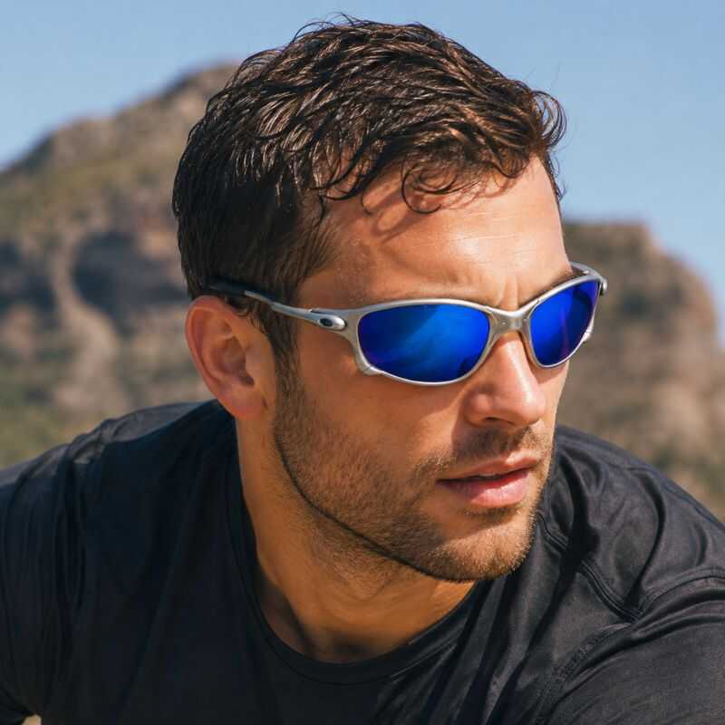 Lentes Brasil Gris y Azul Patilla Negra