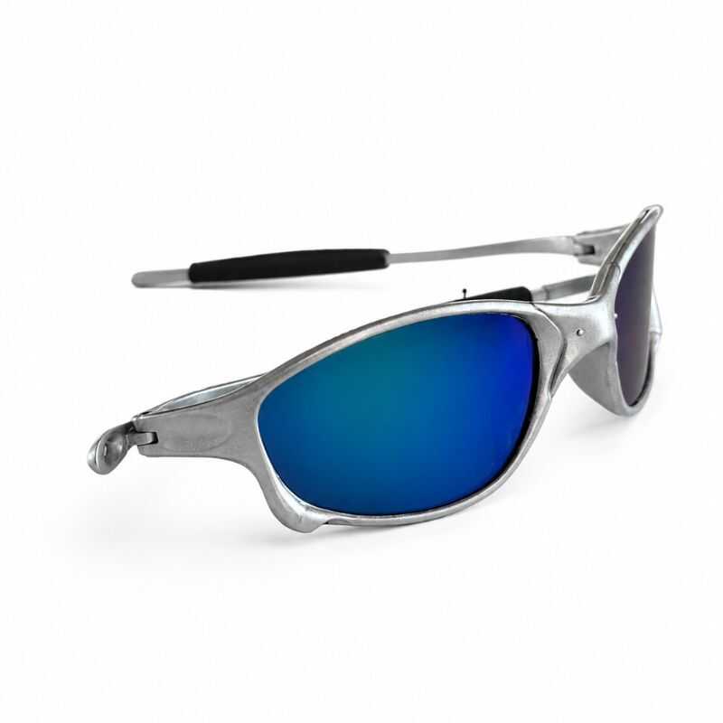 Lentes Brasil Gris y Azul Patilla Negra