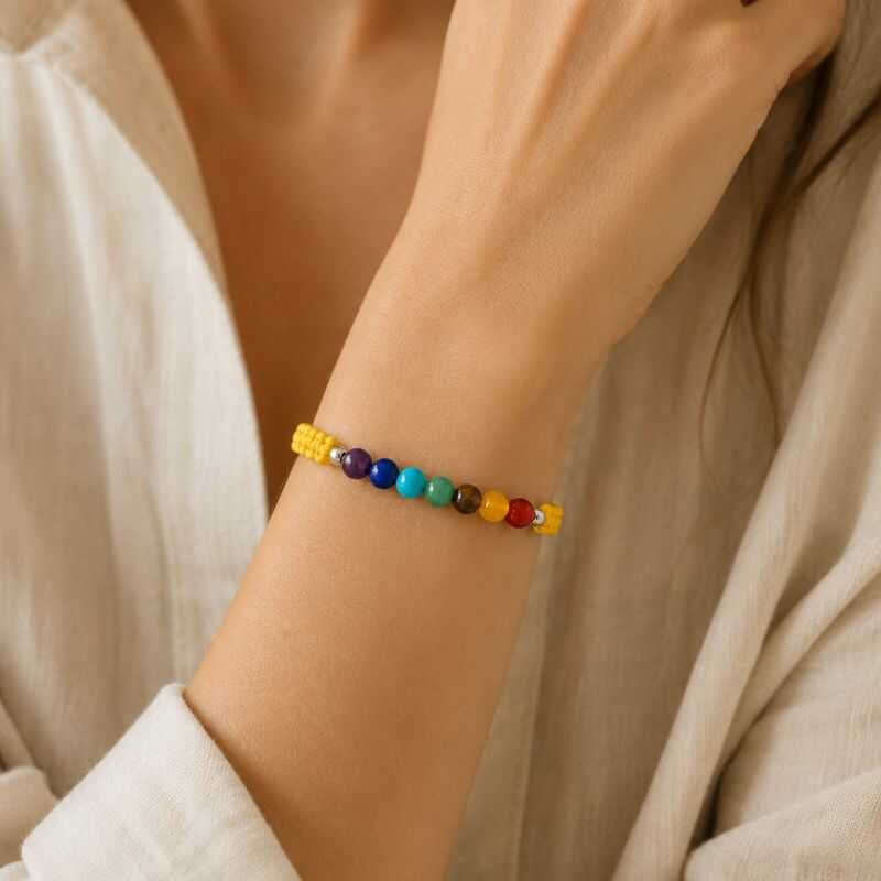 Pulsera 7 chakras hilo ajustable