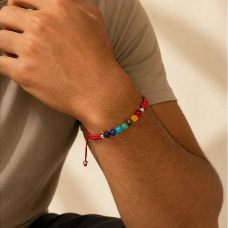 Pulsera 7 chakras hilo ajustable