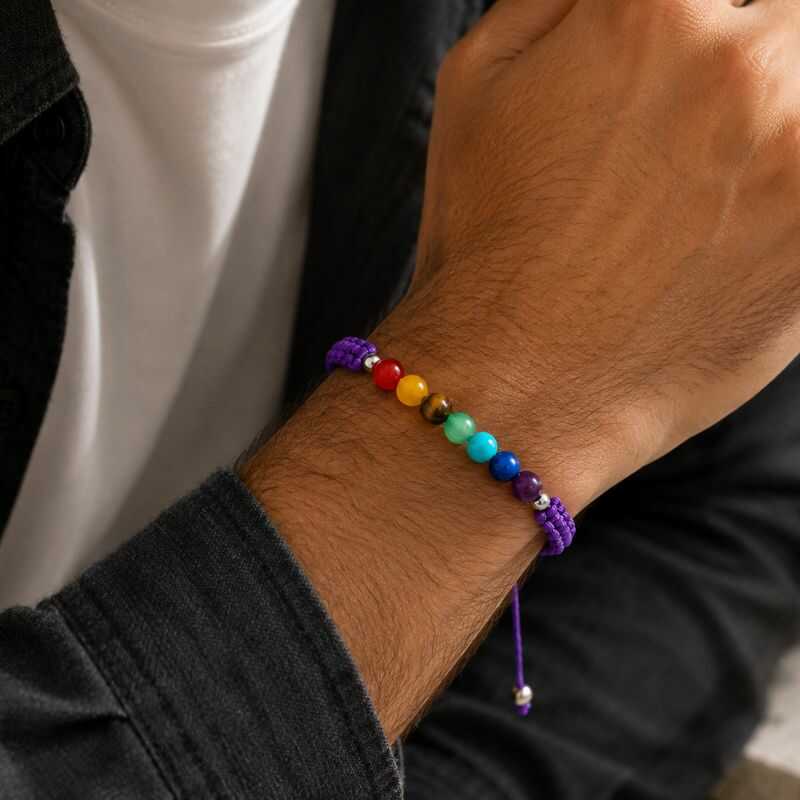 Pulsera 7 chakras hilo ajustable