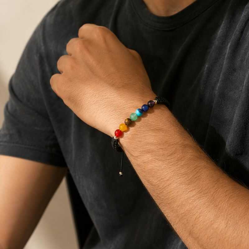 Pulsera 7 chakras hilo ajustable