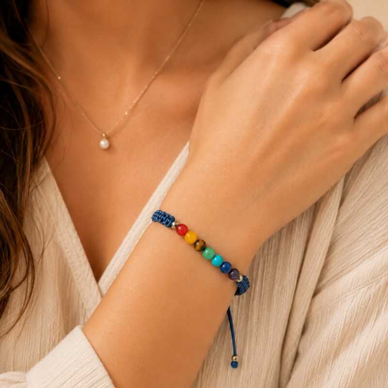 Pulsera 7 chakras hilo ajustable