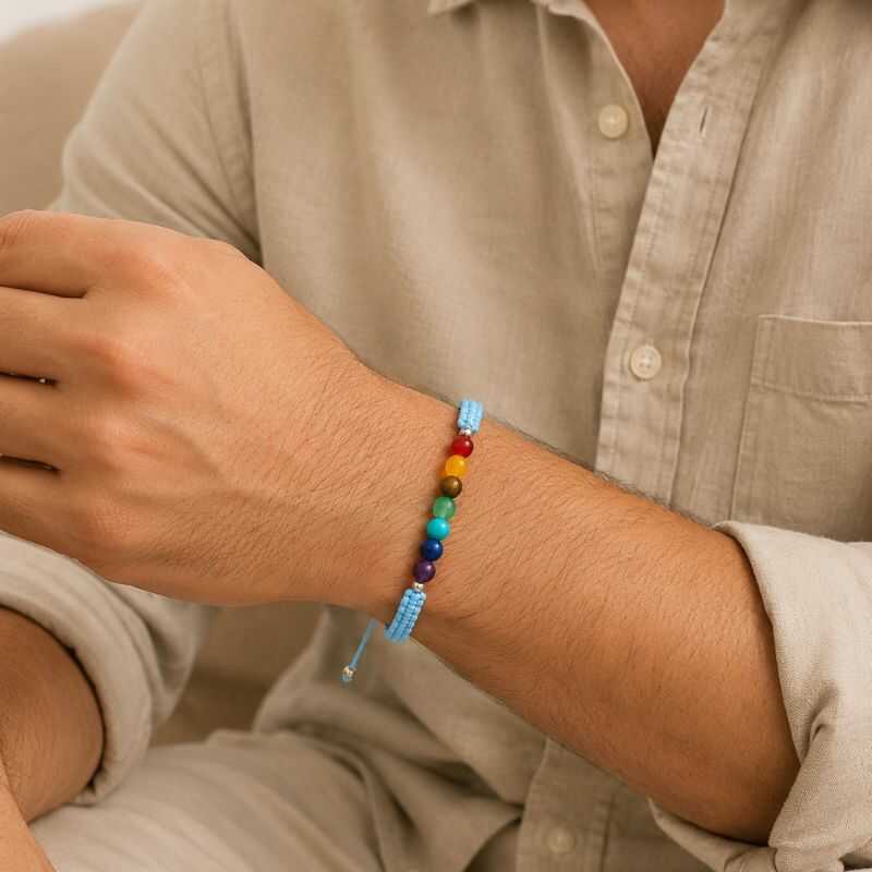 Pulsera 7 chakras hilo ajustable