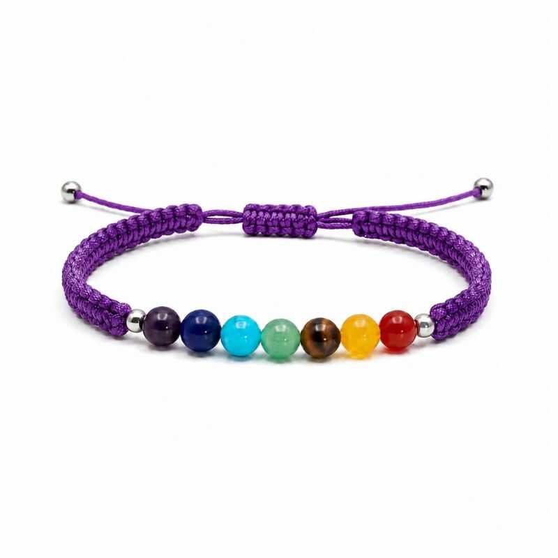 Pulsera 7 chakras hilo ajustable
