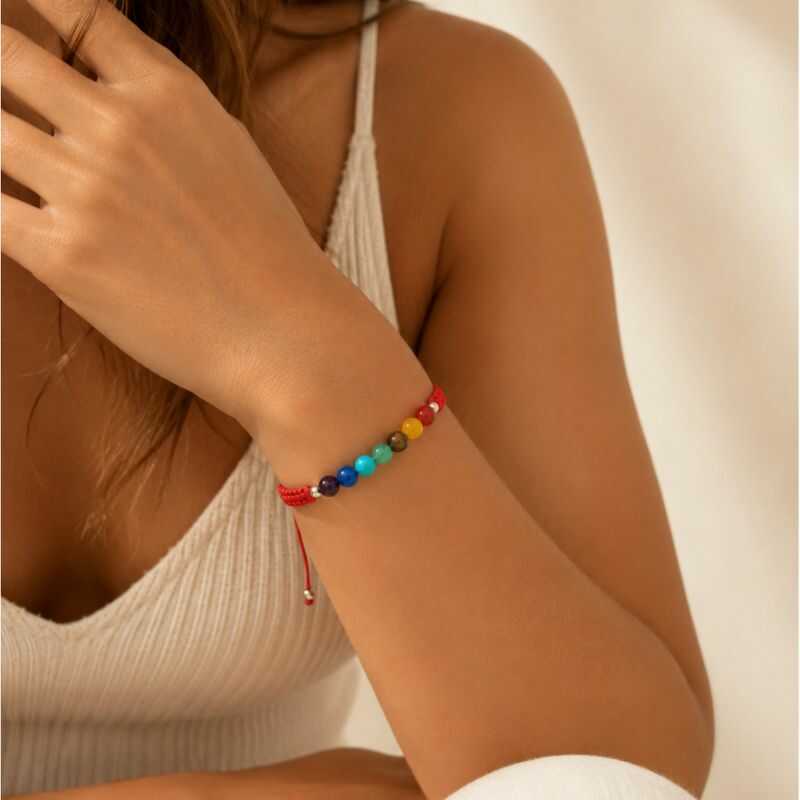Pulsera 7 chakras hilo ajustable