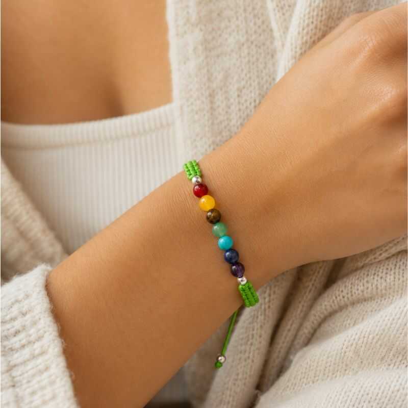Pulsera 7 chakras hilo ajustable