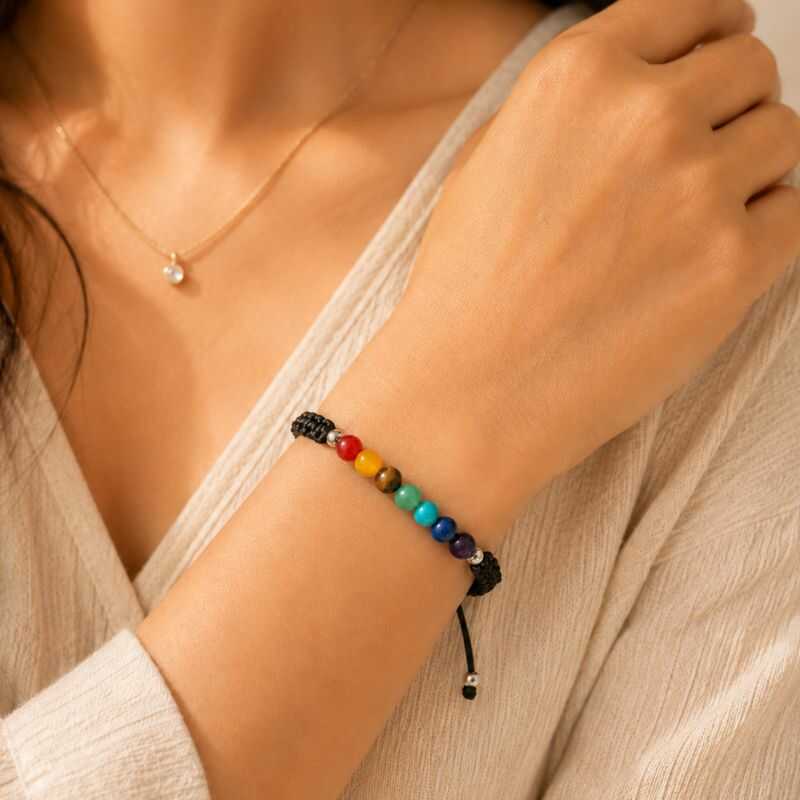 Pulsera 7 chakras hilo ajustable