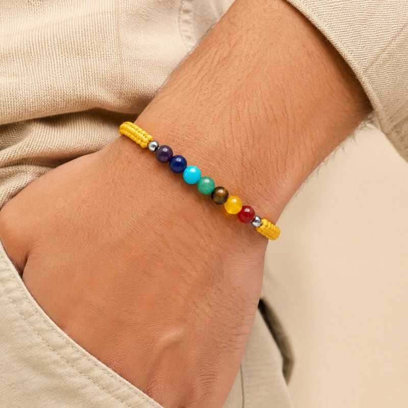 Pulsera 7 chakras hilo ajustable