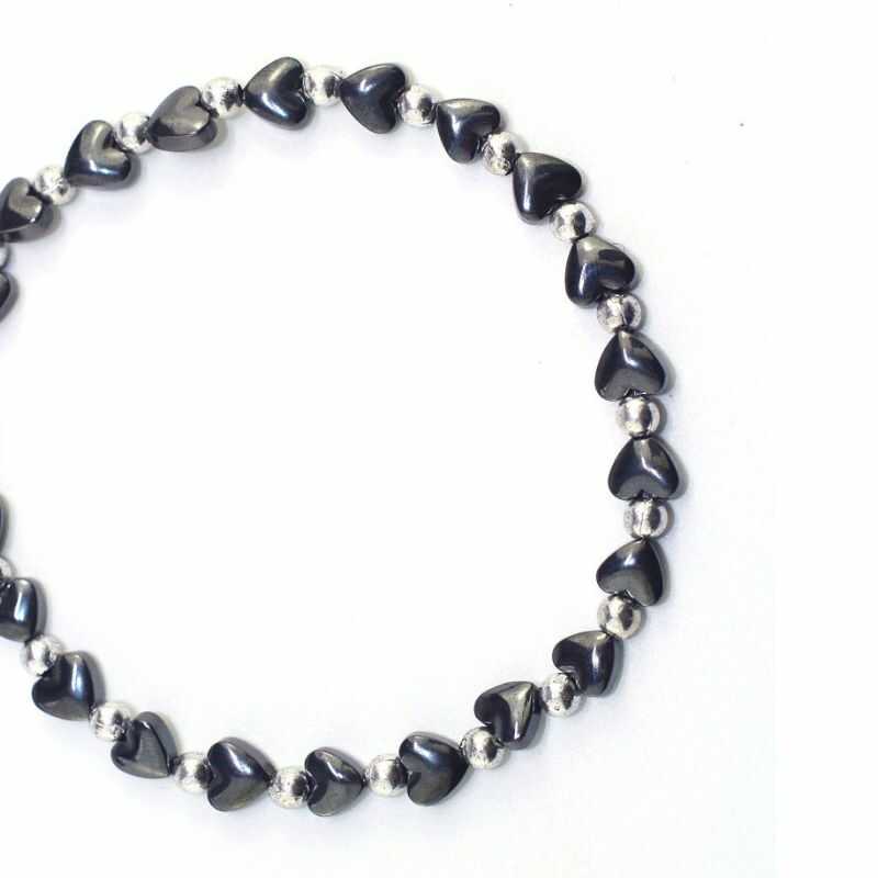 Pulsera Corazones Hematita