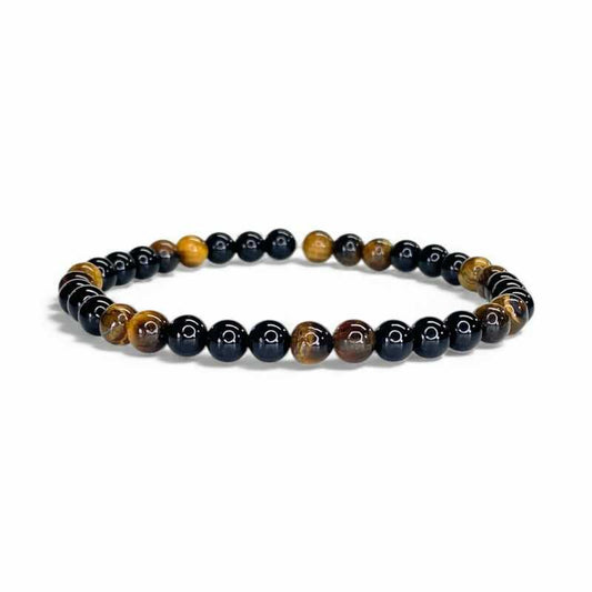 Pulsera Ojo de Tigre y Ágata Negra