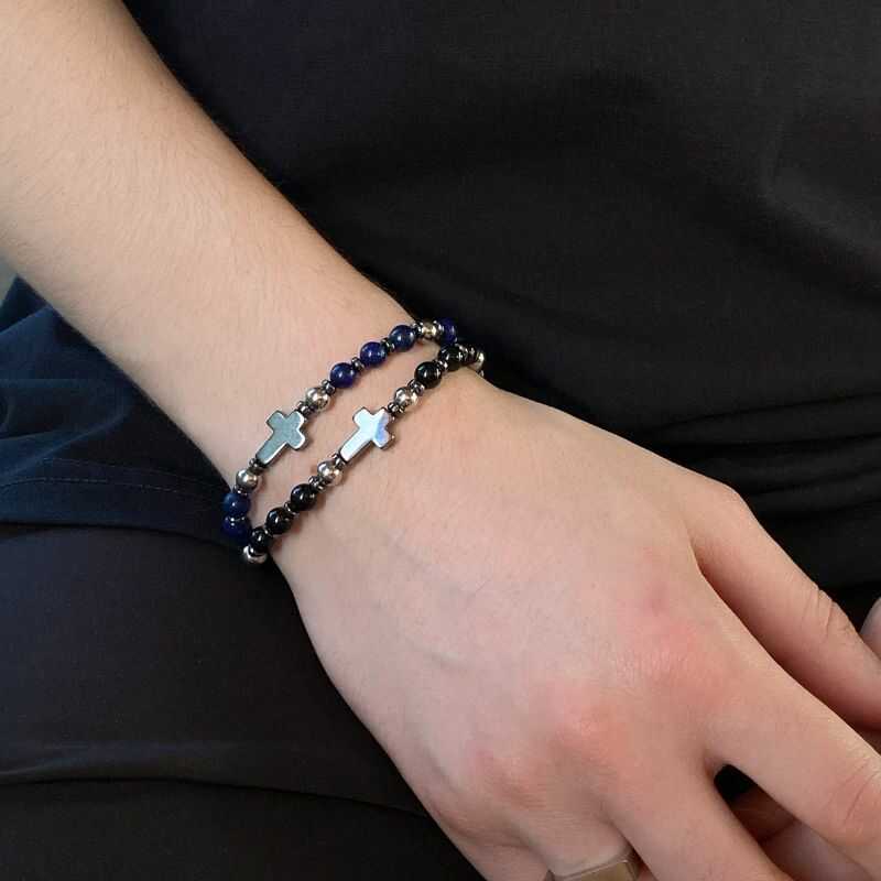 Pulsera de Cruz Lapislázuli
