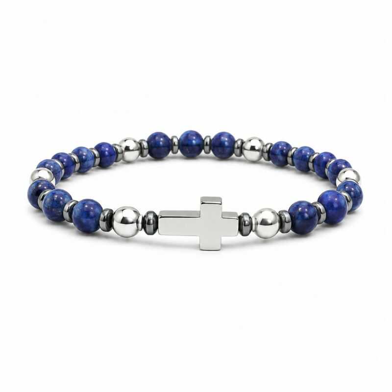 Pulsera de Cruz Lapislázuli