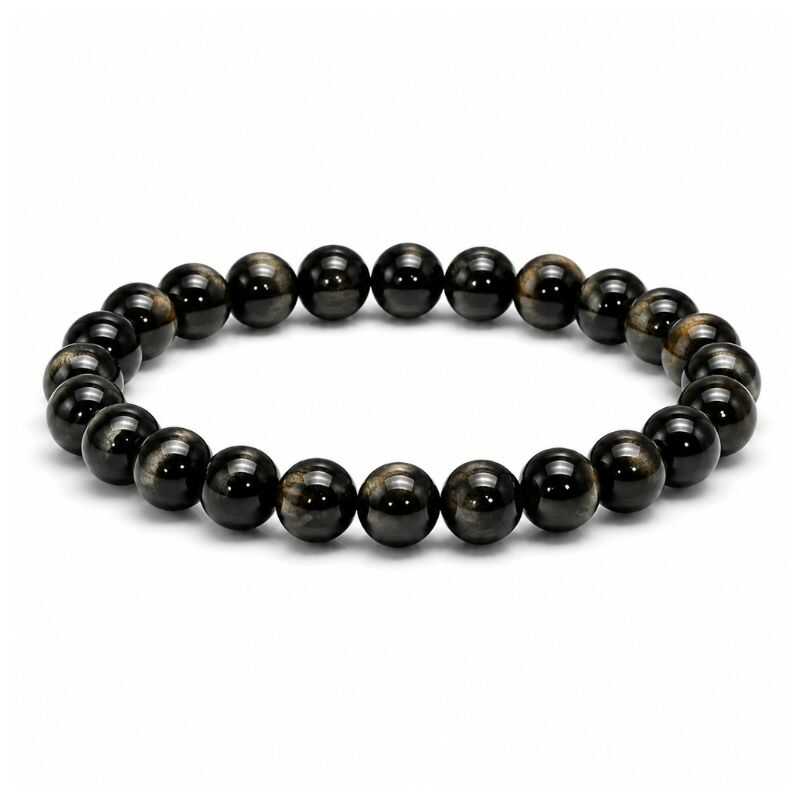Pulsera Obsidana Dorada