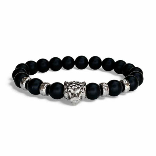 Pulsera Leopardo Ónix Mate