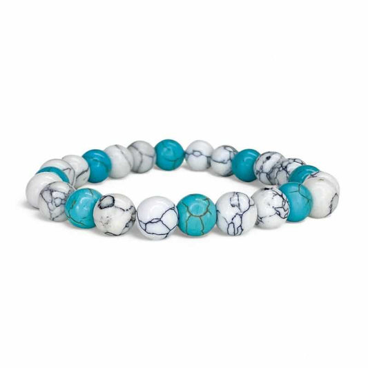 Pulsera Combinada Reconstituida Turquesa y Howlita