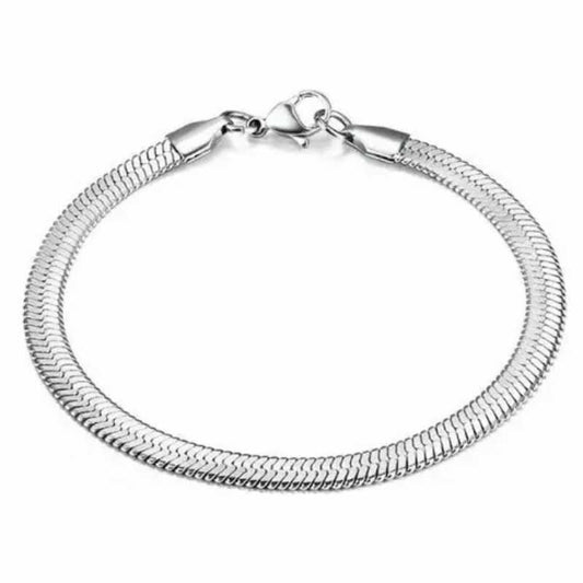 Pulsera Snake Acero Blanco