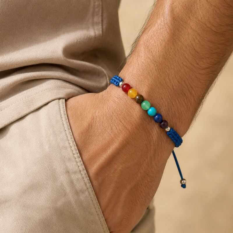 Pulsera 7 chakras hilo ajustable