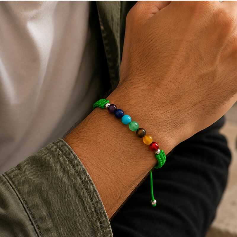 Pulsera 7 chakras hilo ajustable