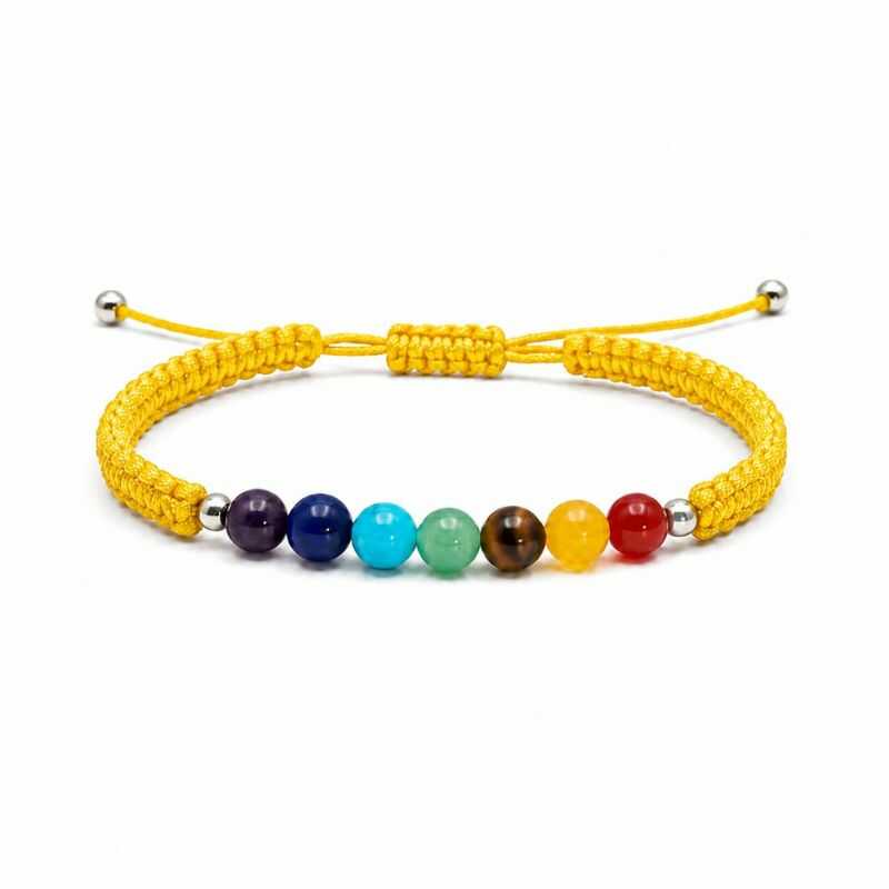 Pulsera 7 chakras hilo ajustable