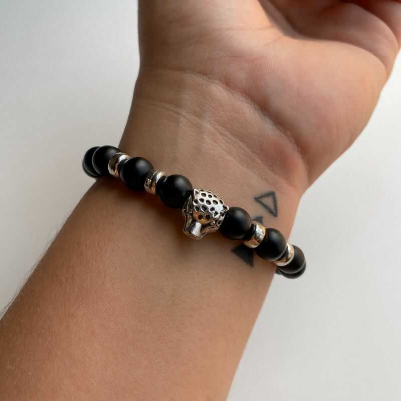 Pulsera Leopardo Ónix Mate