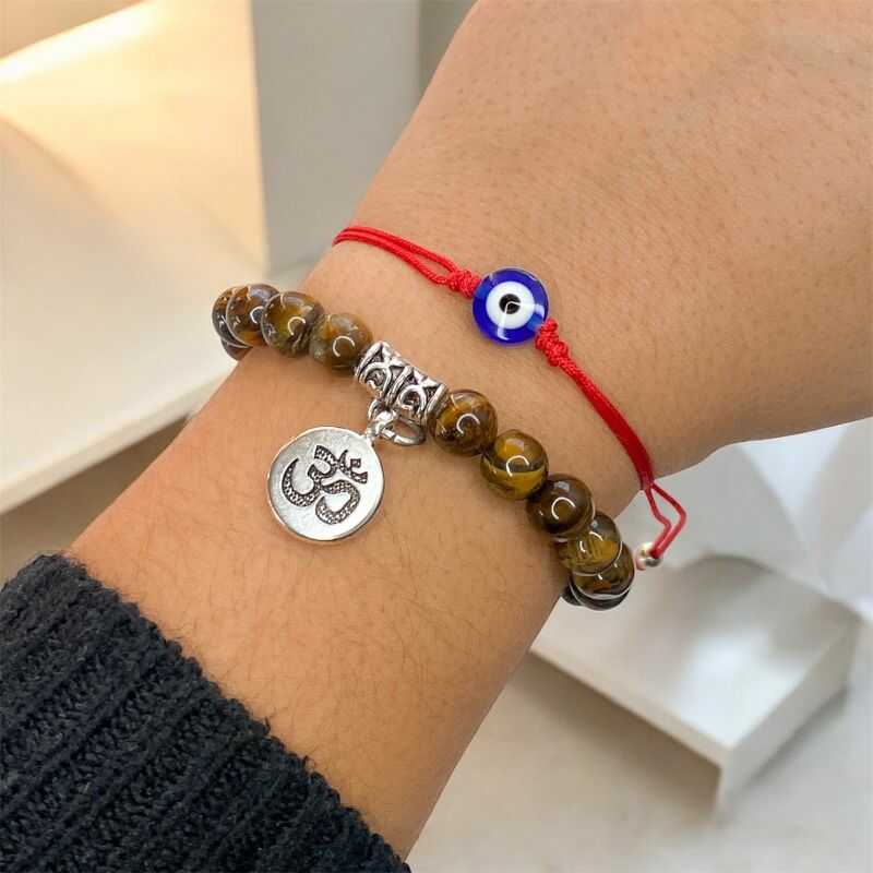 Pulsera OM Ojo de Tigre
