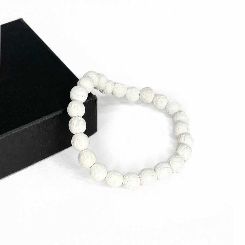 Pulsera Roca Volcánica Blanca