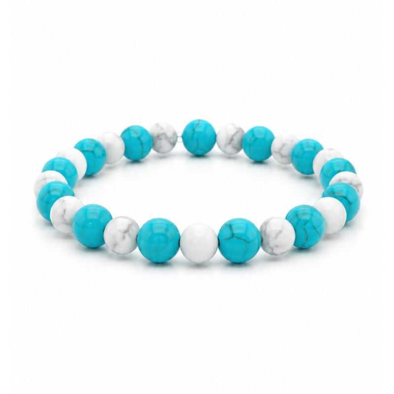 Pulsera Combinada Turquesa reconstituida y Howlita