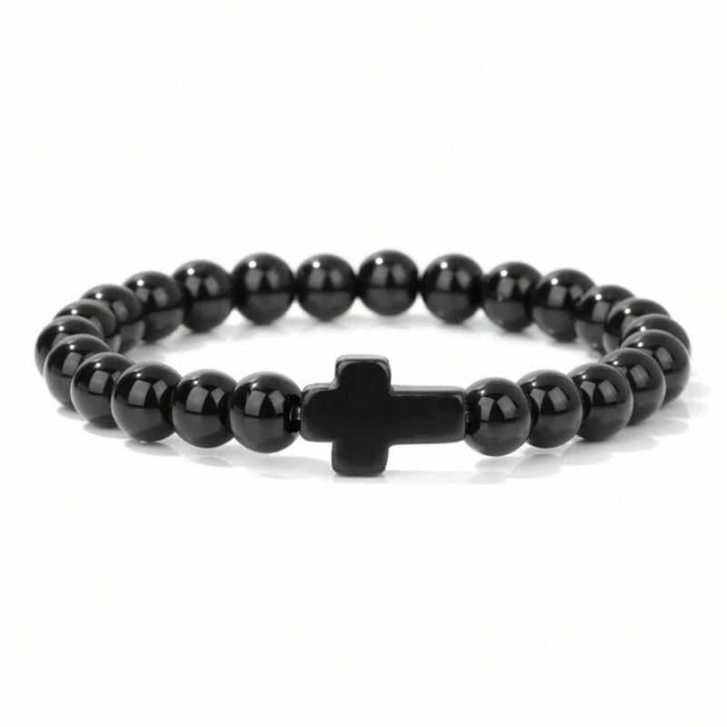 Pulsera Piedra y Cruz