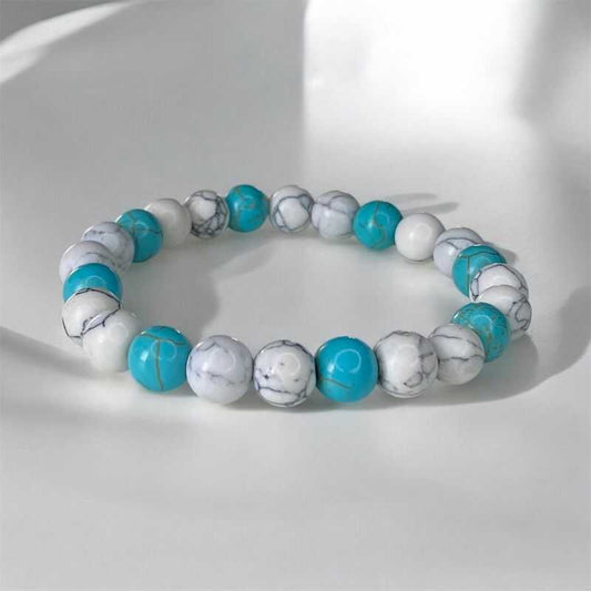 Pulsera Combinada Reconstituida Turquesa y Howlita