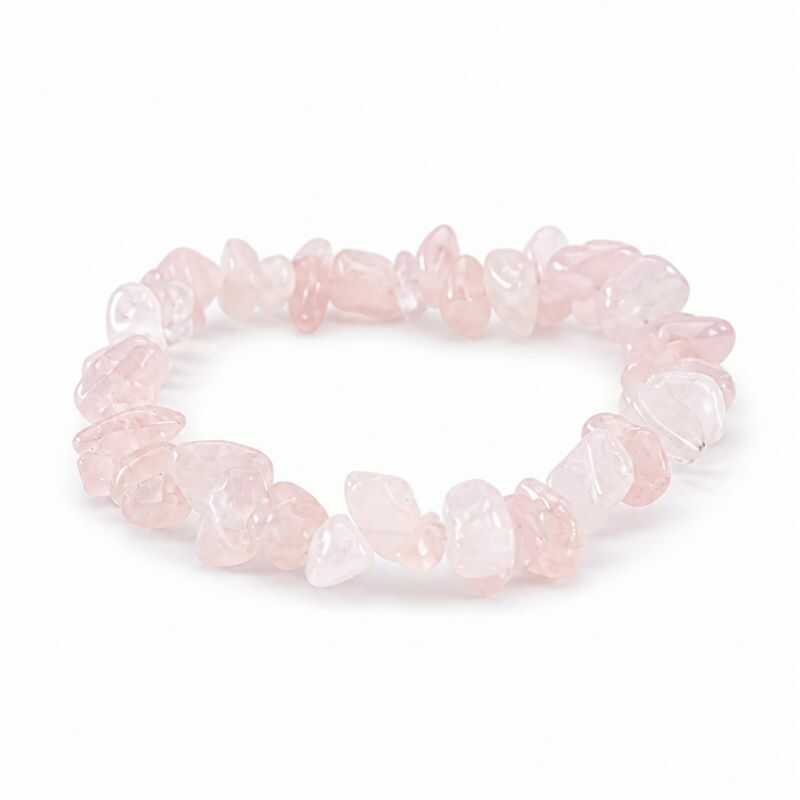 Pulsera Escallas Cuarzo Rosa