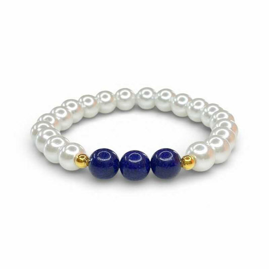 Pulsera Perlas y Lapislázuli