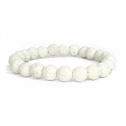 Pulsera Roca Volcánica Blanca
