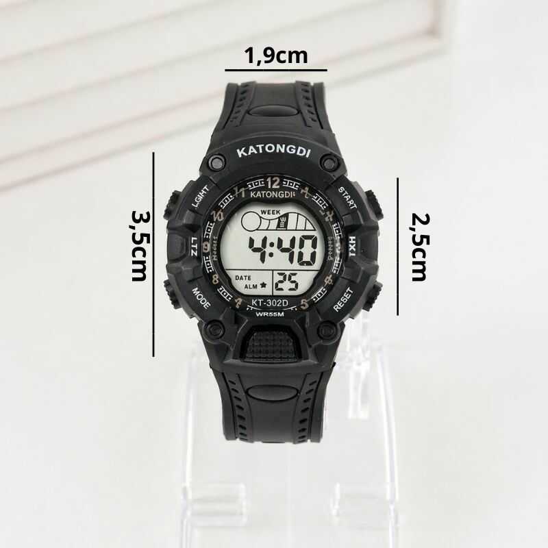 Reloj deportivo negro