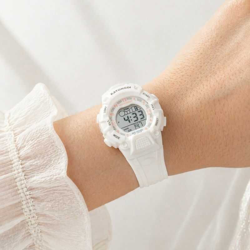 Reloj deportivo blanco
