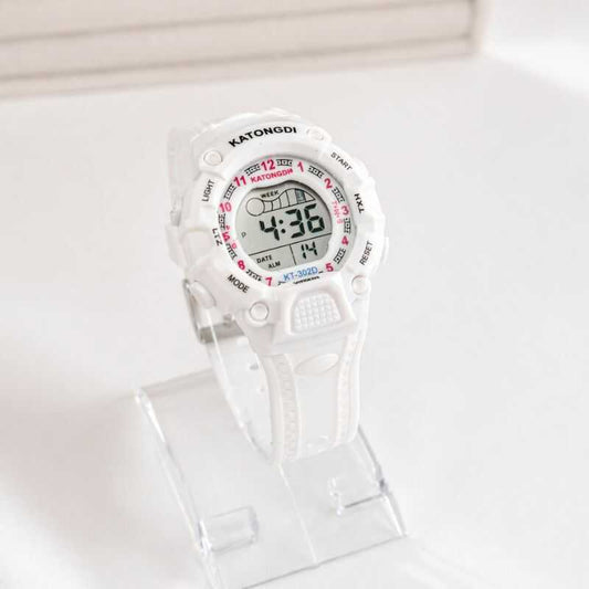 Reloj deportivo blanco